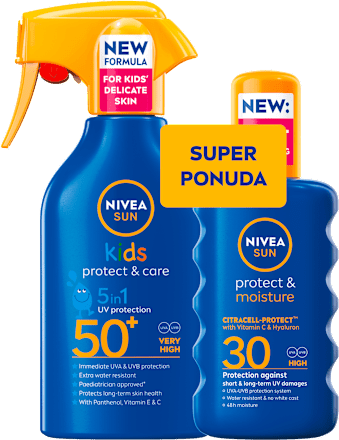 Sprej za sunčanje kids protect & care, SPF 50+ + protect & moisture, SPF 30 NIVEA SUN