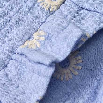 Bluse aus Musselin & mit Blumen-Stickerei, lila, Gr. 110 ALANA