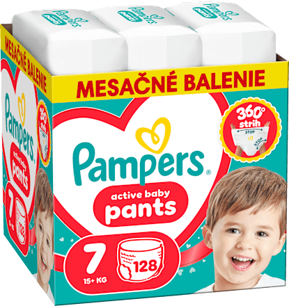 Plienkové nohavičky veľkosť 7 (15 kg+) Monthly Pack Pampers active baby