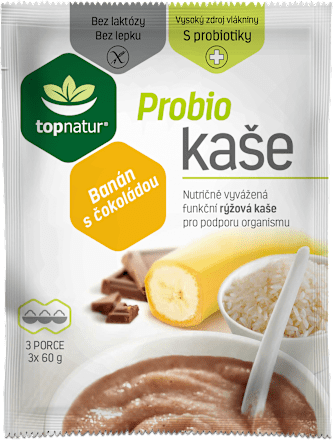 Probio rýžová kaše s banánovo-čokoládovou příchutí Topnatur