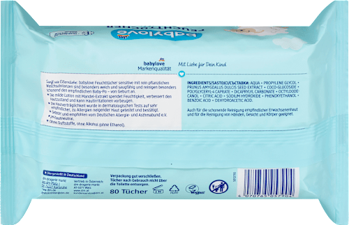 Vlhčené utierky sensitive (2x80 ks) babylove