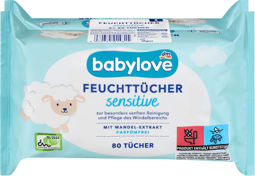 vlhčené ubrousky Sensitive 2x80 ks babylove