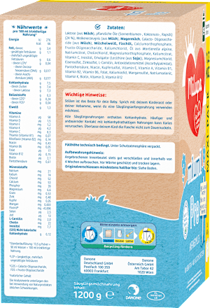 Anfangsmilch Pre Milumil von Geburt an Milupa