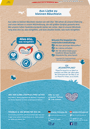 Anfangsmilch Pre Milumil von Geburt an Milupa