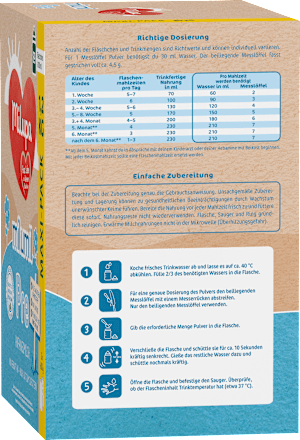 Anfangsmilch Pre Milumil von Geburt an Milupa
