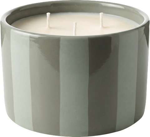 Duftkerze "Citronella & White Citrus", salbei gestreift (257 g) Jean&Len