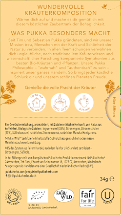 Kräutertee Zitrone & Ingwer mit Manuka-Honignote (20 Beutel) pukka