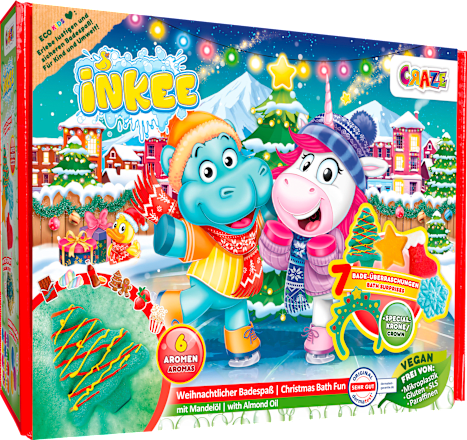 Geschekset Kinder Badezusatz Hippo Box Christmas 8tlg CRAZE