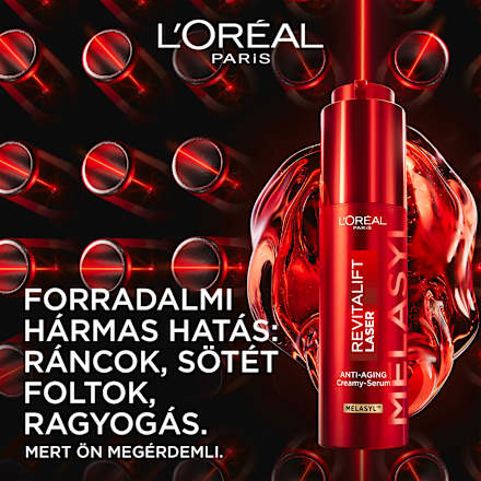 Öregedésgátló krém-szérum Laser Triple Action L'ORÉAL PARiS REVITALIFT