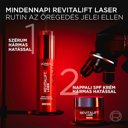 Öregedésgátló krém-szérum Laser Triple Action L'ORÉAL PARiS REVITALIFT