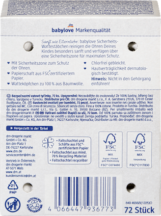 Vatové tyčinky s ochrannou zónou babylove