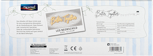 LED Neonschild Better Together Paradies