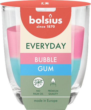 vonná svíčka ve skle Everyday Bubble Gum Bolsius