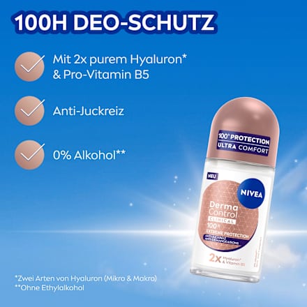 Antitranspirant Deo Roll-on Derma Control Clinical Anti-Juckreiz NIVEA