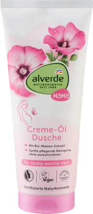Mама крем душ гел за бременни с био слез alverde NATURKOSMETIK