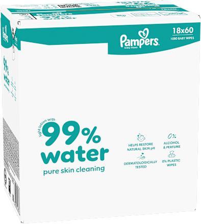 Feuchttücher 99 % water (18x60 St) Pampers baby-dry