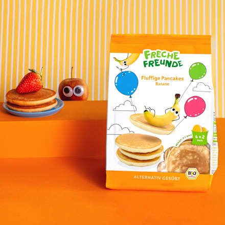 Kindersnack Pancakes Banane ready-to-eat (4x2 Stück) ab 3 Jahren Freche Freunde