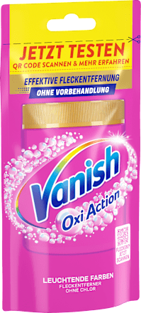 Fleckenentferner Pulver Oxi Action Pink, Reisegröße Vanish Oxi Action
