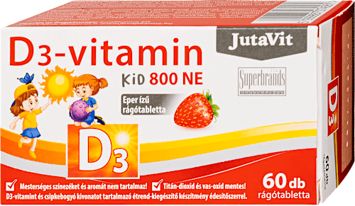 D3-vitamin Kid 800 NE rágótabletta JutaVit