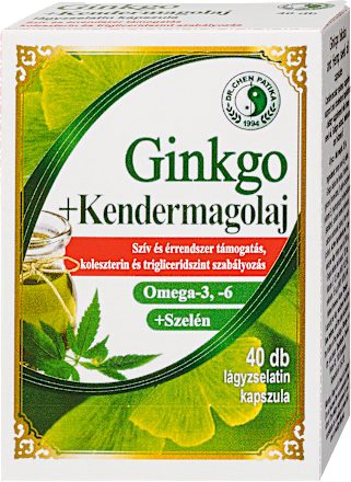 Ginkgo+ kendermagolaj lágyzselatin kapszula DR CHEN PATIKA
