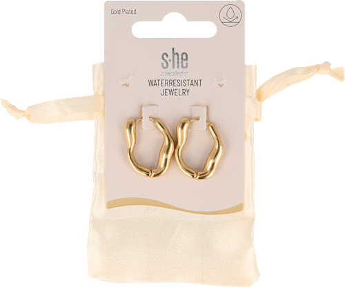 Uhani v zlati barvi (1 par) s-he stylecollection