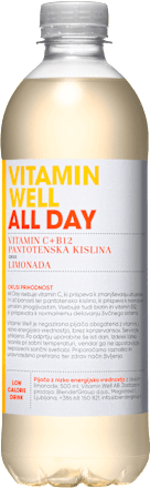 Pijača All Day z okusom limonade Vitamin Well