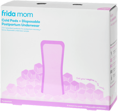 chladicí absorpční vložky Ice Maxi 8 ks + jednorázové poporodní kalhotky 2 ks frida mom