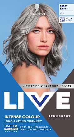 Haarfarbe Intense Colour Permanente Coloration Urban Metallics U72 Dunkel Silber Schwarzkopf LIVE