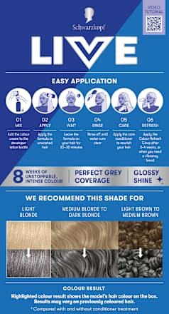 Haarfarbe Intense Colour Permanente Coloration Urban Metallics U72 Dunkel Silber Schwarzkopf LIVE