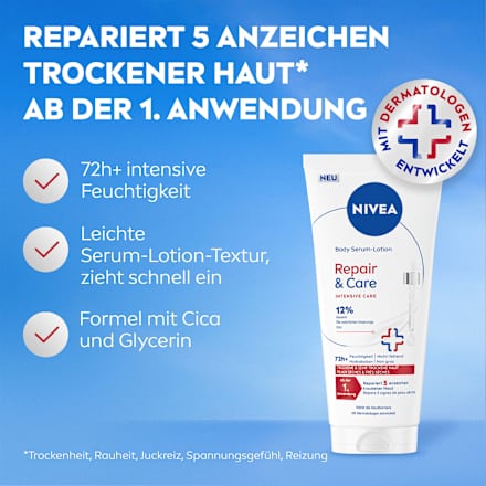 Bodylotion Intensiv Repair & Care Serum NIVEA