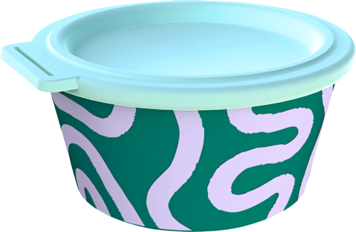 Aufbewahrungsdose NORA mit Deckel aus Kunststoff, grün/lila (700 ml) Koziol