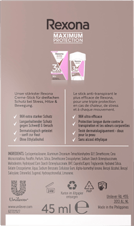Antitranspirant Deocreme Maximum Protection Confidence Rexona