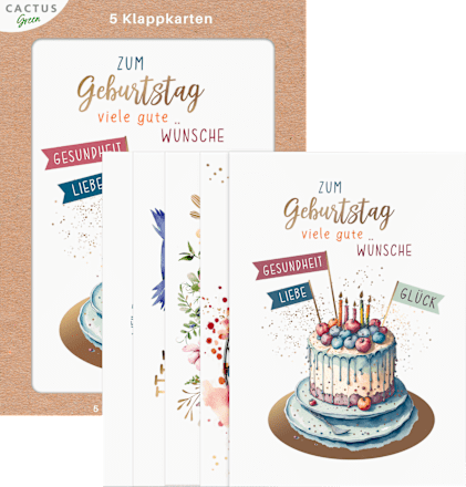 Grußkarte Mehrstückpackung Allgemein CACTUS