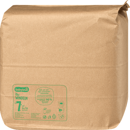 Windeln Öko Gr. 7 xxl (16+ kg), (4x24 St) Monatspack babylove