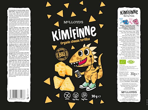 Kindersnack KiMiFiNNe Cheese Tortillas, ab 6 Jahren McLLOYD´S