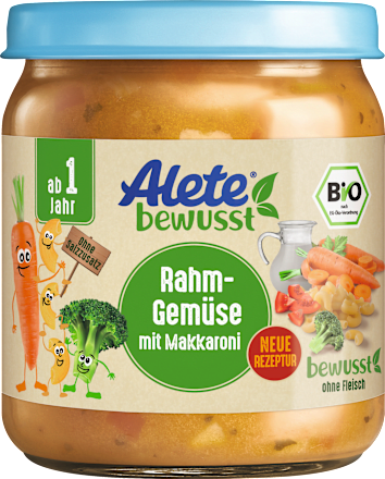 Menü Rahmgemüse mit Makkaroni ab 1 Jahr Alete