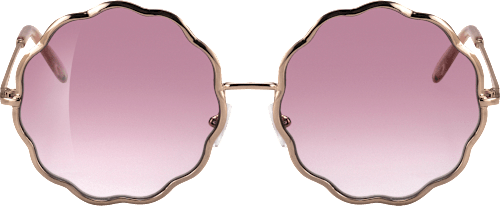 Sonnenbrille Hippie goldenes Gestell, rosa Gläser SUNDANCE