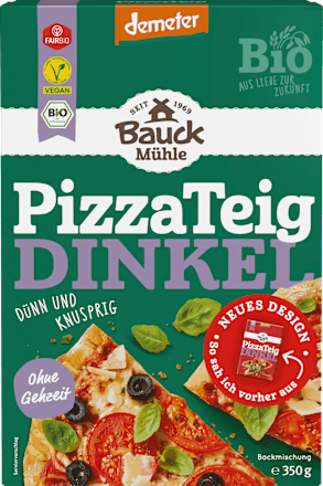 Backmischung Dinkel Pizzateig, demeter Bauck Mühle