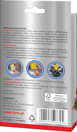 Lep do doniczek żółty BROS