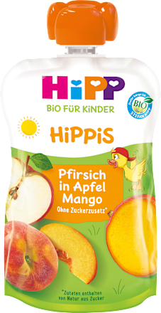 Quetschie Hippis Pfirsich in Apfel-Mango ab 1 Jahr HiPP