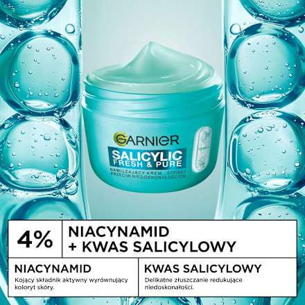 Nawilżający krem-sorbet przeciw nidoskonałościom z kwasem salicylowym GARNIER