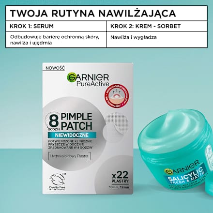 Nawilżający krem-sorbet przeciw nidoskonałościom z kwasem salicylowym GARNIER