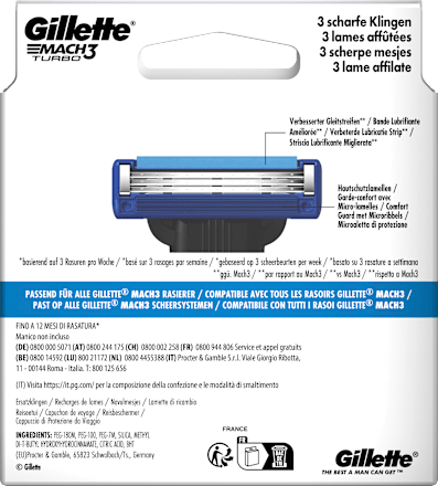 Mach3 Turbo Rasierklingen Vorteilspack XXL Gillette
