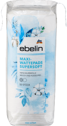 Maxi-Wattepads Supersoft ebelin