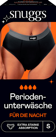 Periodenunterwäsche Nachtmodell schwarz, Gr. S snuggs