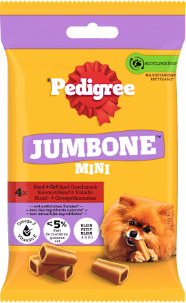 Jumbone Mini Kauknochen Rind & Geflügel Pedigree