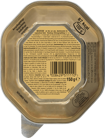 Nassfutter Hund  Klassik-Terrine mit saftigem Rind & Leber Cesar