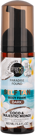 Samoopaľovacia telová pena Paradise Found Coco & Majestic Monoi - Dark  organic shop
