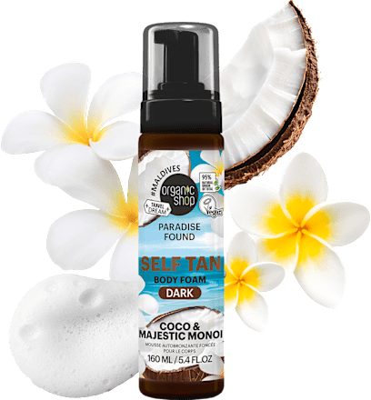 Samoopaľovacia telová pena Paradise Found Coco & Majestic Monoi - Dark  organic shop