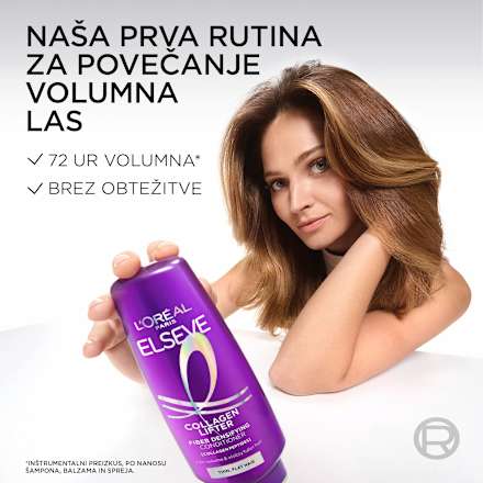 Balzam za tanke lase brez volumna Collagen Lifter L'ORÉAL PARiS ELSEVE